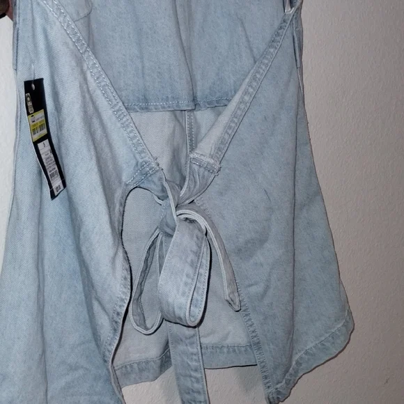 Universal Thread Blue Halter Tie Front Tank Top - Picture 8 of 8